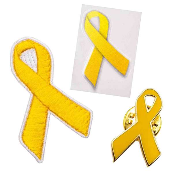 Yellow ribbon pin