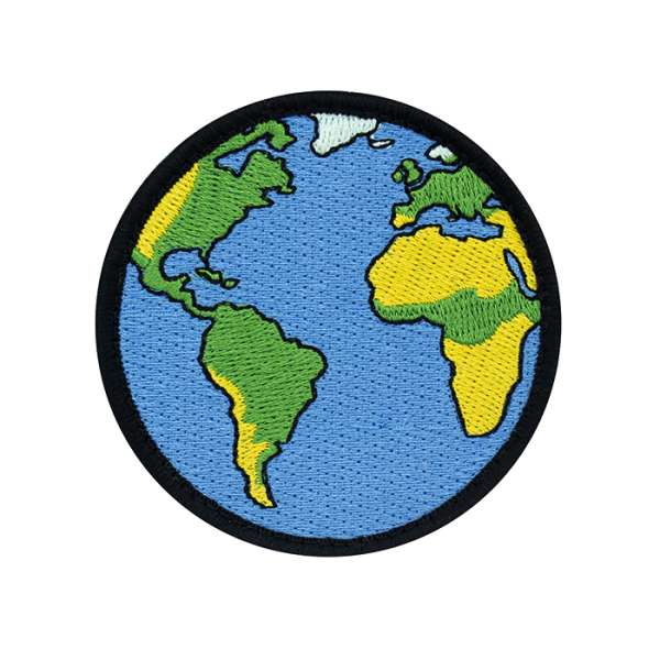 Earth globe patch