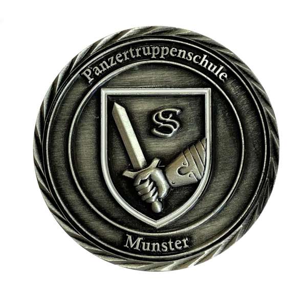 Coin Panzertruppenschule Munster - antiksilber Spiralrand