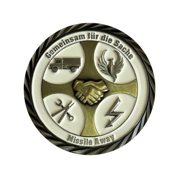 Coin Flugabwehrraketengruppe 21 Stab- und Versorgungsstaffel - antiksilber + antikgold Spiralrand